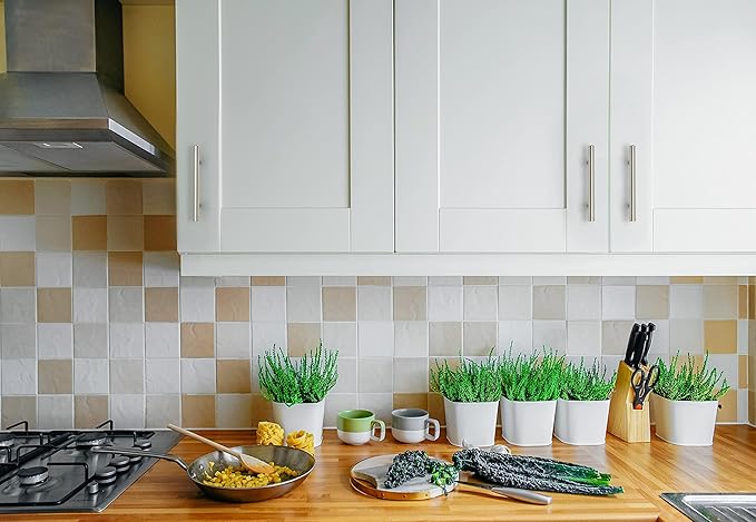 Ravinte 6 Pack 6 inch Cabinet Pulls Brushed Nickel Stainless Steel Kitchen Cupboard Handles Cabinet Handles, 3.5 inch Hole Center
