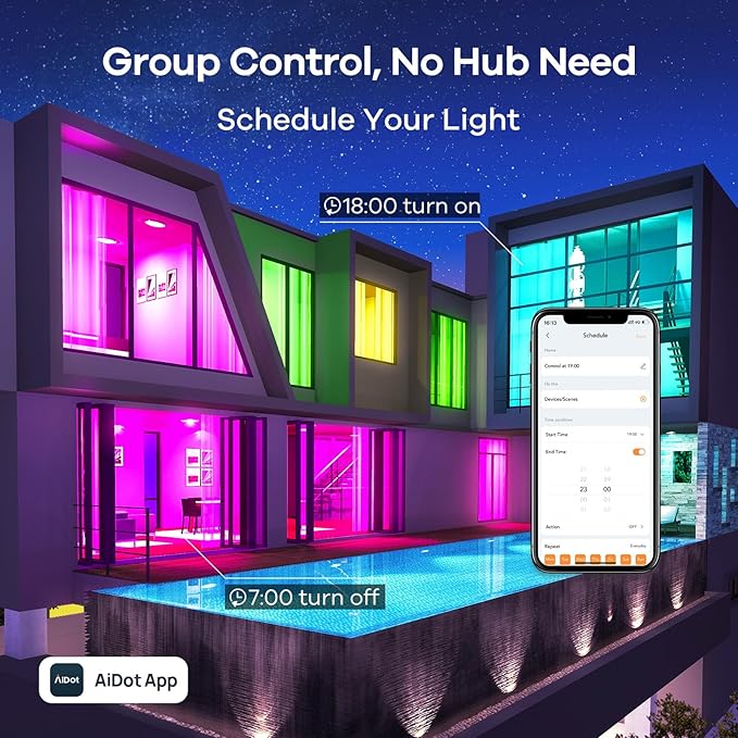 Linkind Smart Light Bulbs with Remote Control, Smart Bulb That Work with Alexa & Google Home, 16 Million Color Changing Light Bulbs 60W, A19 E26 2.4Ghz WiFi Light Dimmable,1800K-6500K,800lm 4 Pack