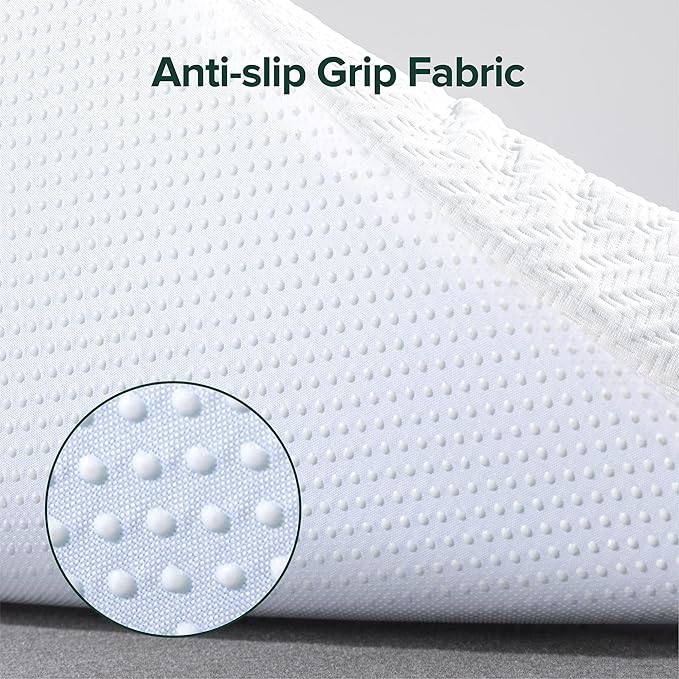 ZINUS 3 Inch Ultra Cooling Gel Memory Foam Mattress Topper with Cooling Cover, CertiPUR-US Certified, Queen, White