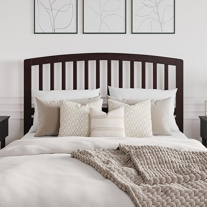 AFI Richmond Queen Size Headboard with Attachable Charger in Espresso