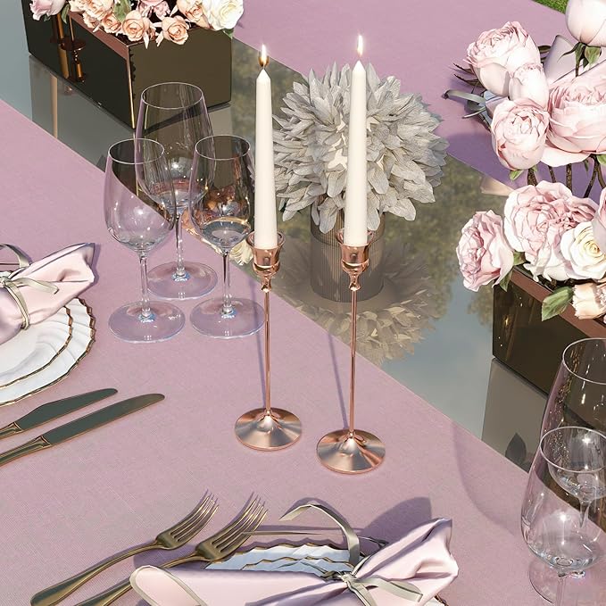 Candlestick Holders Rose Gold, 3 Packs Taper Candle Holder for Candlesticks, Candle Sticks Holder Decor for Home Decor