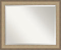 Amanti Art Bronze Bathroom Mirror for Over Sink, 27x33 Elegant Brushed Bronze Rectangle Vanity Mirror, Large Casual Frame, Hangs Horizonally and Vertically, Bathroom Wall Decor, Beveled Edge