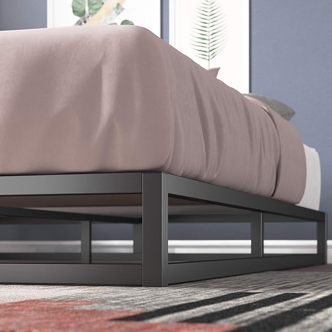 ZINUS Joseph Metal Platforma Bed Frame, Mattress Foundation, Wood Slat Support, No Box Spring Needed, Sturdy Steel Structure, Full, Black