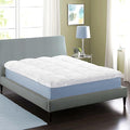 Superior Mattress Topper, Down Alternative, 2 Inch Deep Sized Bed Pillow Top, Comfort Pad, Fluffy Mattress-Topper Protector, Plush Cooling Extra Soft, Hotel Quality, Sleep, All-Season, King, White