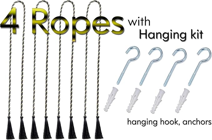 TRUEDAYS Four Corner Post Bed Canopy, Full/Queen/King Size, Black