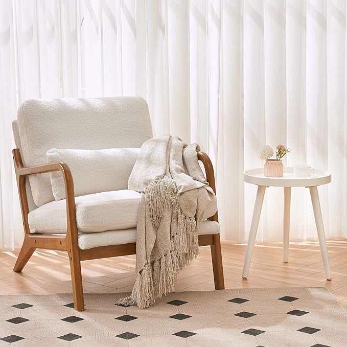 Apicizon White Round Side Table Set of 2, Tray Nightstand Sofa Coffee End Table for Living Room, Bedroom, Small Spaces, Easy Assembly Bedside Table, 15 x 18 Inches, White