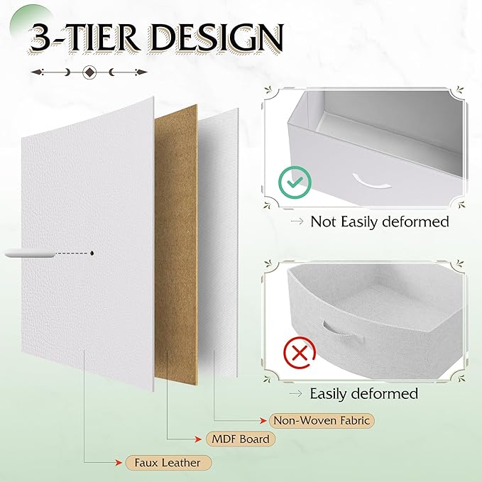 WLIVE 9-Drawer Dresser, Fabric Storage Tower for Bedroom, Hallway, Closet, Tall Chest Organizer Unit for Bedroom with Fabric Bins, Steel Frame, Wood Top, Easy Pull Handle, White
