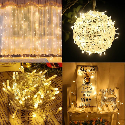 2 Pack 22.6ft 66 Led Battery Powered String Lights, IP65 Waterproof 8 Modes Twinkle Fairy Lights with Timer for Bedroom, Garden, Party, Christmas Tree Indoor Outdoor Decorations，Warm White