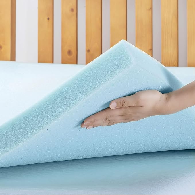 Best Price Mattress 2.5 Inch Ventilated Memory Foam Mattress Topper, Cooling Gel Infusion, CertiPUR-US Certified, Dorm Essentials, Twin
