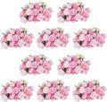 NUPTIO Flower Ball Arrangement Bouquet - 10 Pcs 14.2 inch Diameter Pink Fake Flowers Roses Balls for Centerpieces Tables - Artificial Rose Arrangements for Wedding Centerpiece Table Decorations
