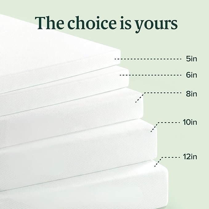 ZINUS 6 Inch Queen Green Tea Memory Foam Mattress [New Version], Fiberglass free, Medium Firm Feel, Zoned Pressure Relief, Certified Safe Foams & Fabric, Mattress in A Box