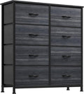 YITAHOME Dresser with 8 Drawers - Fabric Storage Tower, Organizer Unit for Bedroom, Hallway, Closets - Sturdy Steel Frame, Wooden Top & Easy Pull Fabric Bins