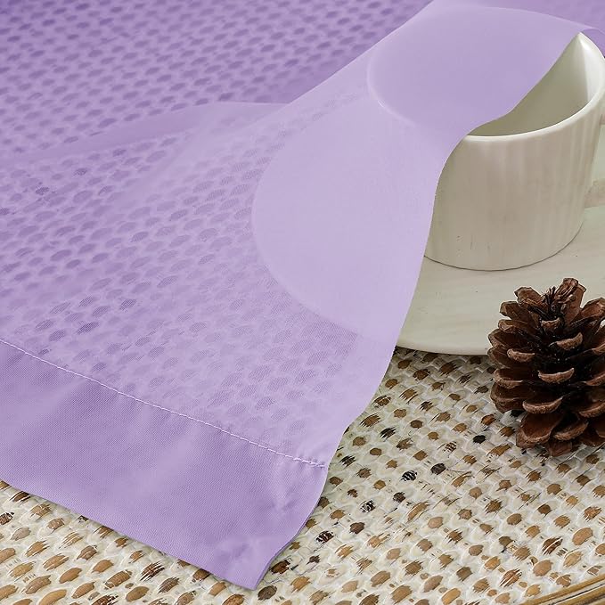 Aiyufeng Light Purple Sheer Curtain Panels Pair Sold 45 Inch Length, Light Filtering Window Curtain Drapes Treatment for Kitchen, Bedroom/Children Room, Voile Top Dual Rod Pocket, 2 Pack of 42 x 45"