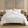 Secgo Twin Comforter Set for Bed - Velvet Quilts Twin Size, Black Bedspreads (68 * 86 Inch) with 2 Pillow Shams, Patchwork Reversible Lightweight Bedding