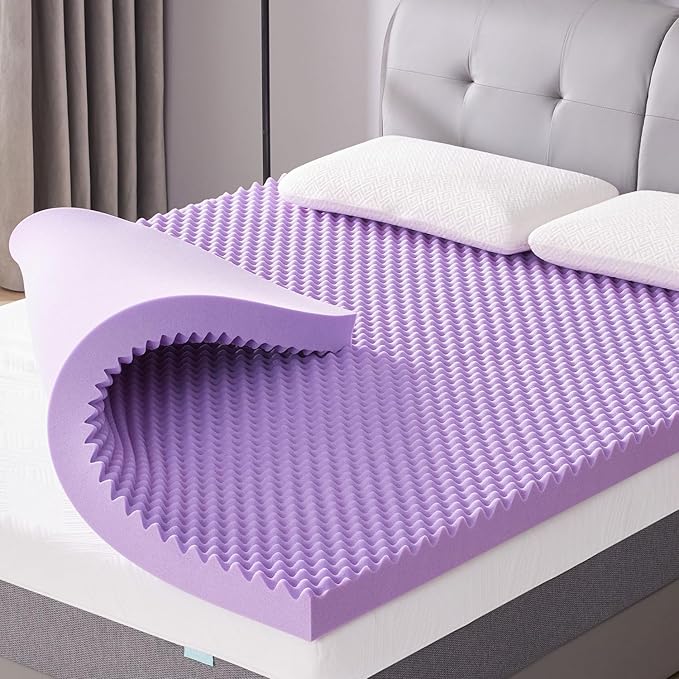SINWEEK 3 Inch Egg Crate Memory Foam Mattress Topper Twin Size, Soft Mattress Pad for Back Pain Relief, Bed Topper, CertiPUR-US Certified