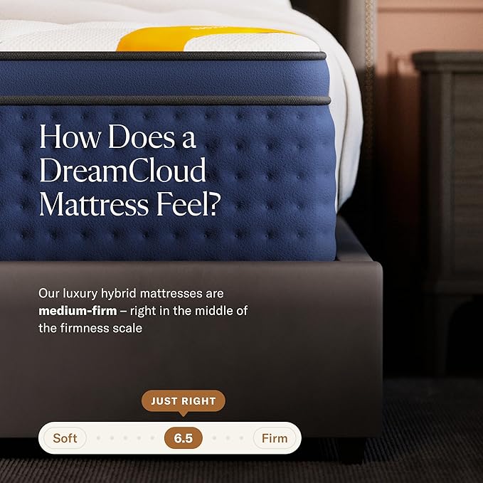 DreamCloud Premier Rest 14" Full Mattress - Luxury Hybrid Memory Foam - 365 Night Trial - Premium Pressure-Relieving Layers - Forever Warranty - Mattress in a Box - CertiPUR-US Certified
