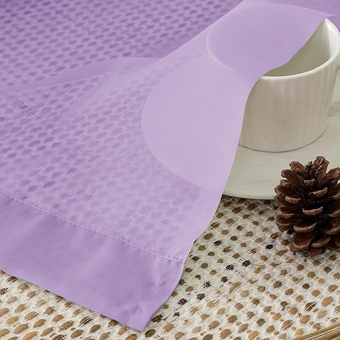 Aiyufeng Light Purple Sheer Curtain Panels Pair Sold 84 Inch Length, Light Filtering Window Curtain Drapes Treatment for Kitchen, Bedroom/Children Room, Voile Top Dual Rod Pocket, 40x84", Pack of 2