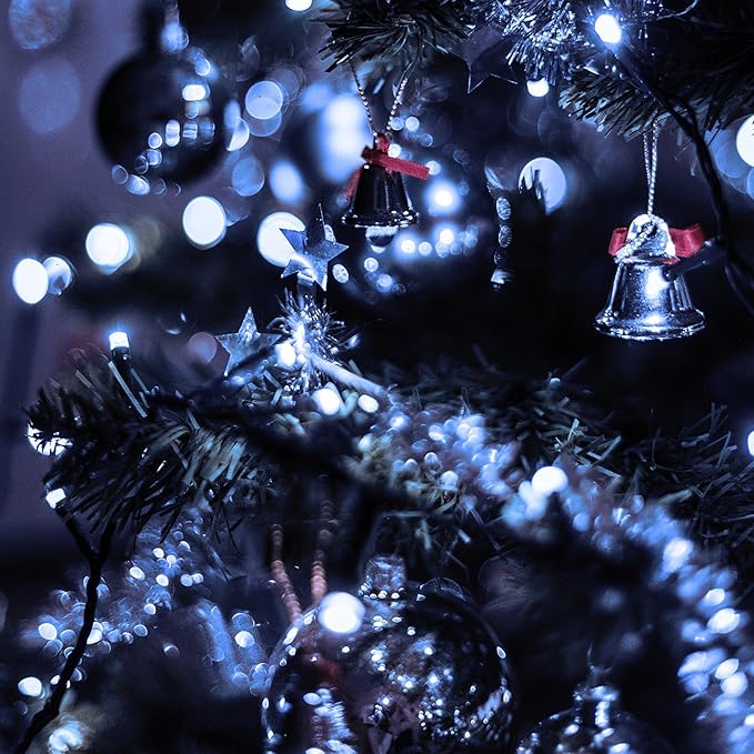 Solar String Lights Outdoor, 2 Pack 79FT 200 LED Waterproof Solar Christmas Lights with 8 Lighting Modes for Tree Yard Garden Party Xmas Decorations