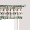 Ambesonne Mexican Window Valance Pack of 2, Latin American Cultural Native Borders Indigenous Saguaro Sombrero Tequila Bottle, Rod Pocket Curtain Valances for Kitchen Bedroom, 42" X 12", Jade Green
