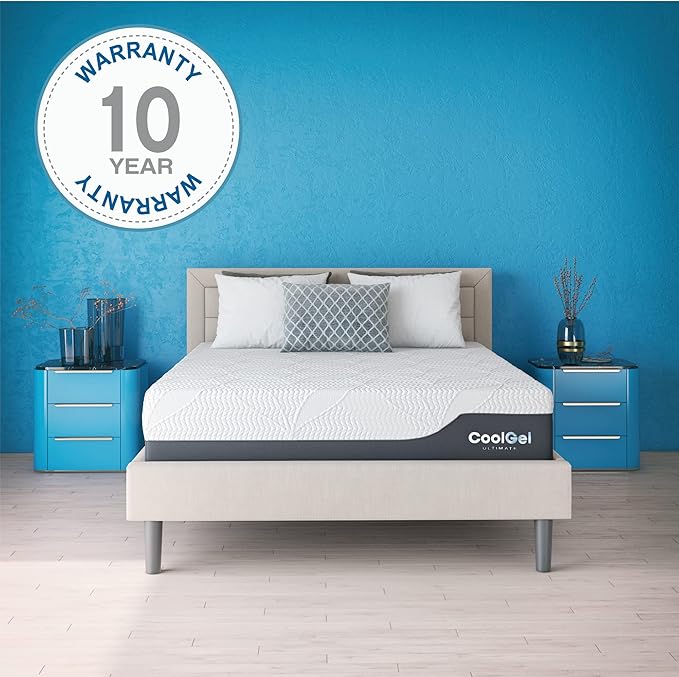 Cool Gel Chill 14 Inch Medium Firm Memory Foam Mattress Full Size, with 2 Bonus Cool Gel Memory Foam Bed Pillows, 14" with Pressure Relief, CertiPUR-US Certified, Cooling Full Mattress in a Box