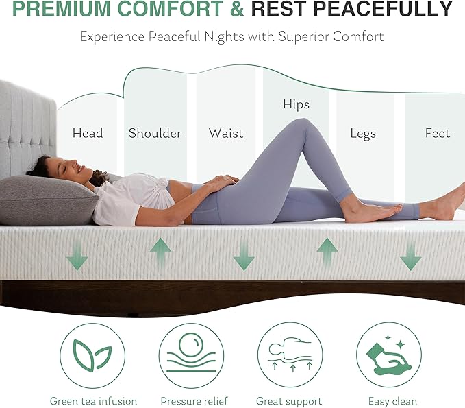 Full Mattress in a Box, 8 inch Mattresses for Platform Bed Double Size Daybed Bunk, Memory Foam Medium Firm