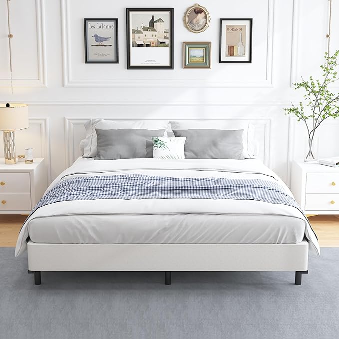 ALDRICH 5 Inch Heavy Duty Metal Box Spring Mattress Foundation 3000lbs Max Weight Capacity/Non-Slip/No Noise/Easy Assembly/Easy Clean Cover,Full