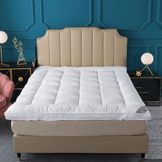 Mattress Topper King Size Pillowtop Mattress Cover Cooling Mattress Pad 2 Inch Thick