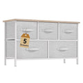 DWVO 5 Dresser for Bedroom, Storage Dresser with 5 Drawers, Wide Storage Tower, Chest of Drawers for Closet, Living Room