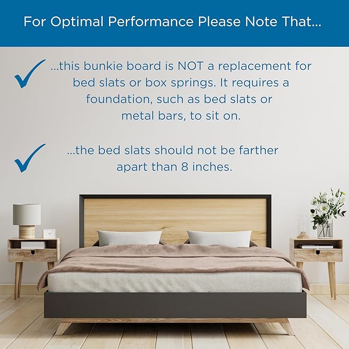 Meliusly Premium 10mm Bunkie Board Twin Size (38x75'') Patent Pending Low Profile Bed Board Design - Breathable, Noise Minimizing, Moisture Resistant Bunkieboards, Low Profile Bed Support