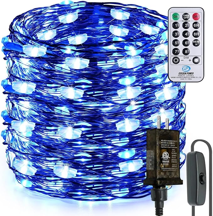 LED String Lights 99ft 300 LEDs Fairy String Lights for Bedroom, Patio, Indoor/Outdoor Waterproof Copper String Lights for Birthday, Wedding, Party Plug in Fairy Lights UL Listed