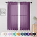 OWENIE Plum Sheer Curtains 63 Inches Long 2 Panels Set, Light Filtering Voile Fimly Sheer Curtains & Drapes for Living Room Bedroom, 2pcs, Plum, Each 42" W x 63" L Inch