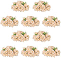NUPTIO Flower Ball Arrangement Bouquet - 10 Pcs 15.7 inch Diameter Champagne Fake Flowers Roses Balls for Centerpieces Tables - Artificial Rose Arrangements for Wedding Centerpiece Table Decorations