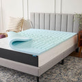 LUCID Gel Infused Memory Foam Mattress Topper – 2 Inch Mattress Topper – 5 Comfort Zones Relieve Pressure – CertiPUR-US Certified Foam - Queen