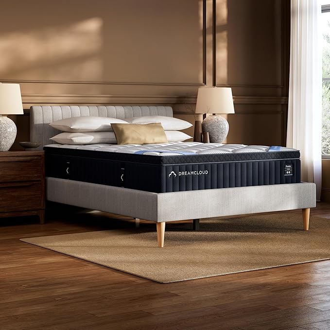 DreamCloud Premier 13" Twin Mattress - Luxury Hybrid Gel Memory Foam - 365 Night Trial - Fiberglass Free - Forever Warranty - Mattress in a Box - CertiPUR-US Certified