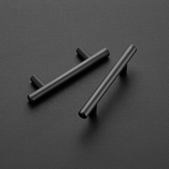 Ravinte 60 Pack 6 inch Cabinet Pulls Matte Black Stainless Steel Kitchen Cupboard Handles Cabinet Handles 3.5” Hole Center
