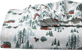 Eddie Bauer - Queen Sheets, Cotton Flannel Bedding Set, Brushed For Extra Softness, Cozy Home Decor (Tree Farm, Queen)