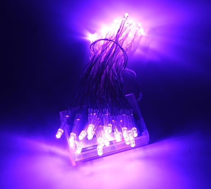 Karlling Battery Operated Purple 40 LED Fairy Light String Wedding Party Xmas Christmas Decorations(Purple,10 Pack)