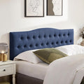 Tufted Upholstered Headboard Full Size, Sturdy and Durable Solid Wood Full XL headboard, Fabric Headboard Adjustable Height from 37” to 51”, Modern Button Diamond Design Head Board, Blue