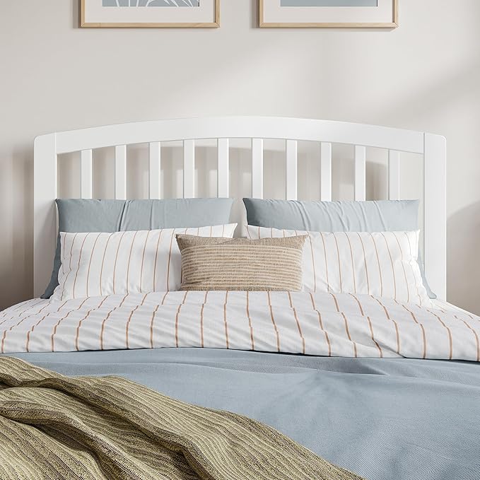 AFI Richmond Full Size Headboard with Attachable Charger in White