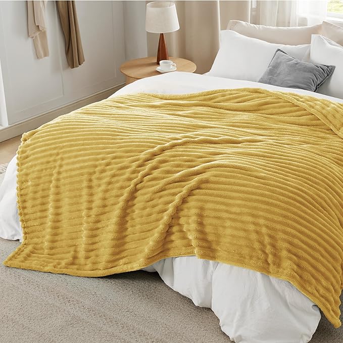 Bedsure GentleSoft Honey California King Size Blanket for Couch - Cozy Soft Blankets for Women, Cute Small Fleece Throws for Girls, Birthday Gifts for Women, 102x96 Inches