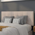 Flash Furniture Bedford Box Stitch Tufted Upholstered Full Size Headboard in Beige Fabric