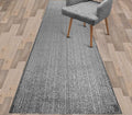 Custom Cut Non-Slip Hallway Runner Rug – 31" Wide, Modern Stripe Grey, 10 feet Long,Tailored Fit