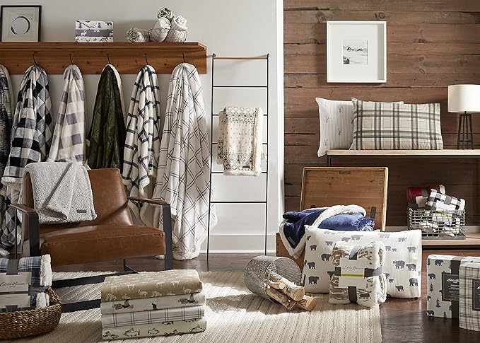 Eddie Bauer - Queen Sheet Set, Warm Breathable Cotton Flannel Bedding with Deep Pockets, Brushed for Extra Softness, Cozy Home Decor, Oeko-Tex Certified (Retriever Adventures, Queen)
