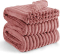 Bedsure GentleSoft Brick Dust Fleece King Blanket for Couch - Super Soft Cozy Blankets for Women, Cute Small Blanket for Girls, 108x90 Inches
