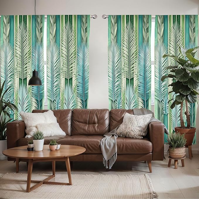 Ambesonne Fall Window Curtains Pack of 2, Happy Autumnal Colors with Birds in Nests Cartoon Illustration Print, Lightweight Set with Rod Pocket, 4 Panels of - 28" x 84", Cinnamon Amber and Orange