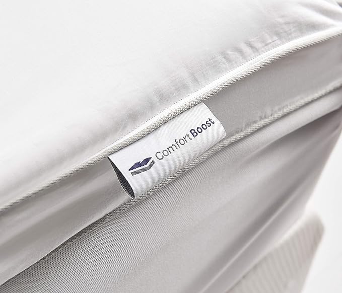 COMFORT BOOST™ Extra Thick, Cooling Mattress Topper — Pillowtop, Down Alternative Mattress Pad with Deep Pockets (8-21" Depth) Fits All Mattress Sizes, Helps Ease Back Pain & Protects — TwinXL