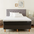 Amazon Basics Gel Memory Foam Mattress, Firm, Cooling, King Size Mattress, CertiPUR-US® Certified Foam, 80 x 76 x 12 inches, White/Dark Gray