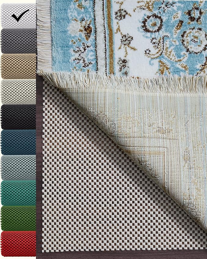Veken Non Slip Rug Pad Gripper 8 x 10 Feet Extra Thick Pads for Any Hard Surface Floors, Keep Your Rugs Safe and in Place, Under Carpet Anti Skid Mat