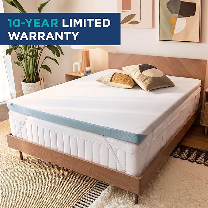 Tempur-Pedic TEMPUR-Adapt + Cooling 3-Inch King Mattress Topper Medium Luxury Premium Foam, Washable Cover, Medium Cooling Topper,white