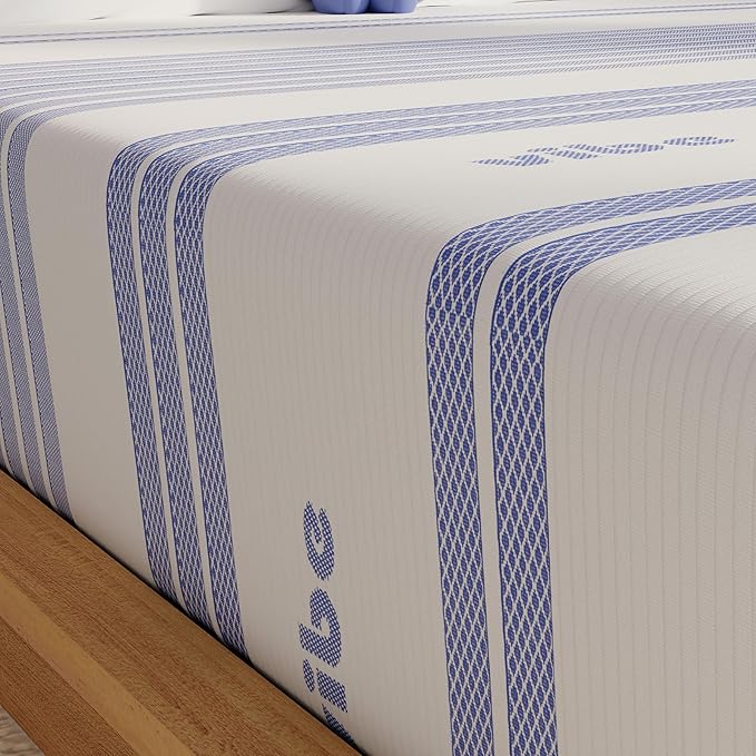 Vibe Gel Memory Foam Mattress, 12-Inch CertiPUR-US Certified Bed-in-a-Box, Full, White